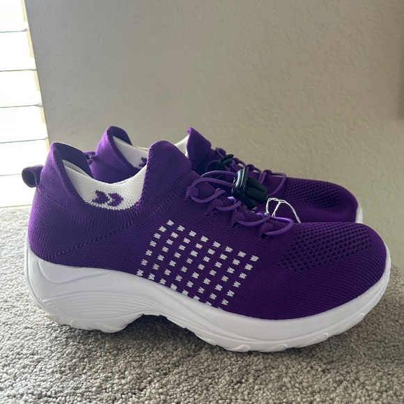 Women's Purple Athletic Shoes Comfort Wear - Picture 1 of 7